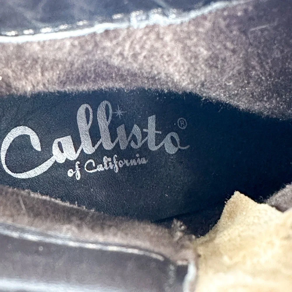 Callisto of California Womens 9‎ Tan Suede Ankle Boots Boho Tassel Block Heel